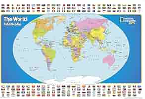 Amazon.com : National Geographic The World for Kids Wall Map