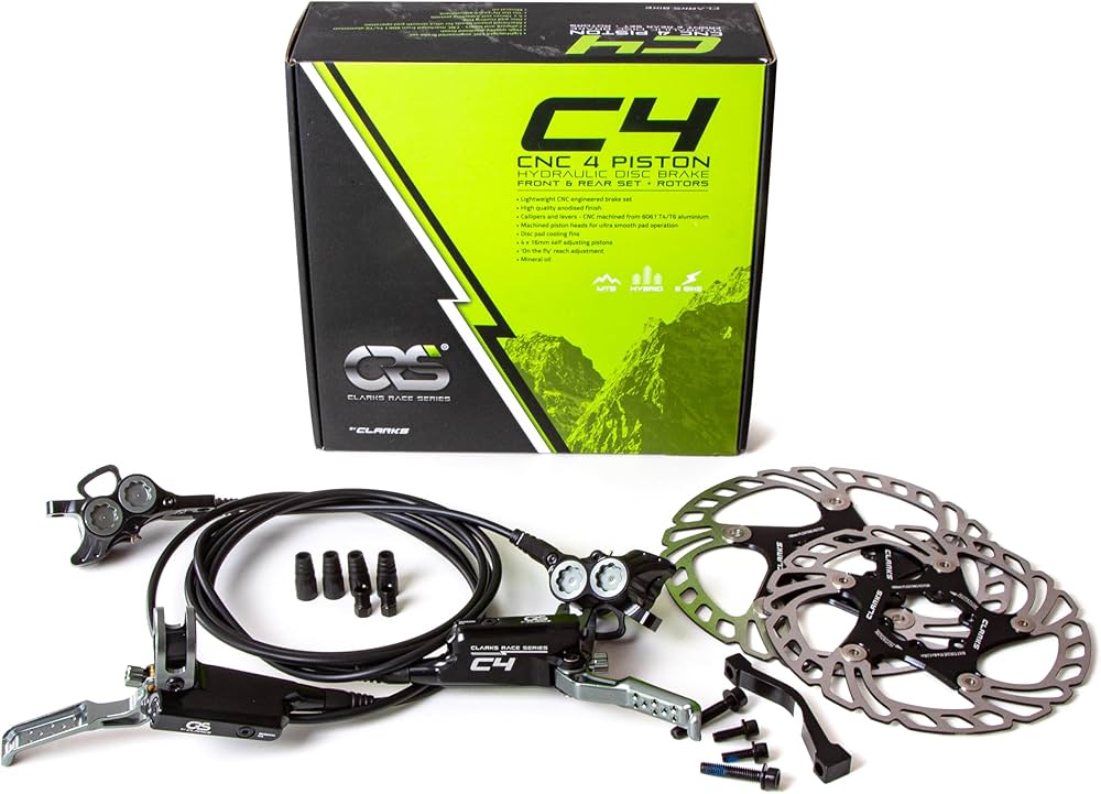 Amazon.com : Clarks Cycle Systems Race Series C4 CNC 4 Piston Post