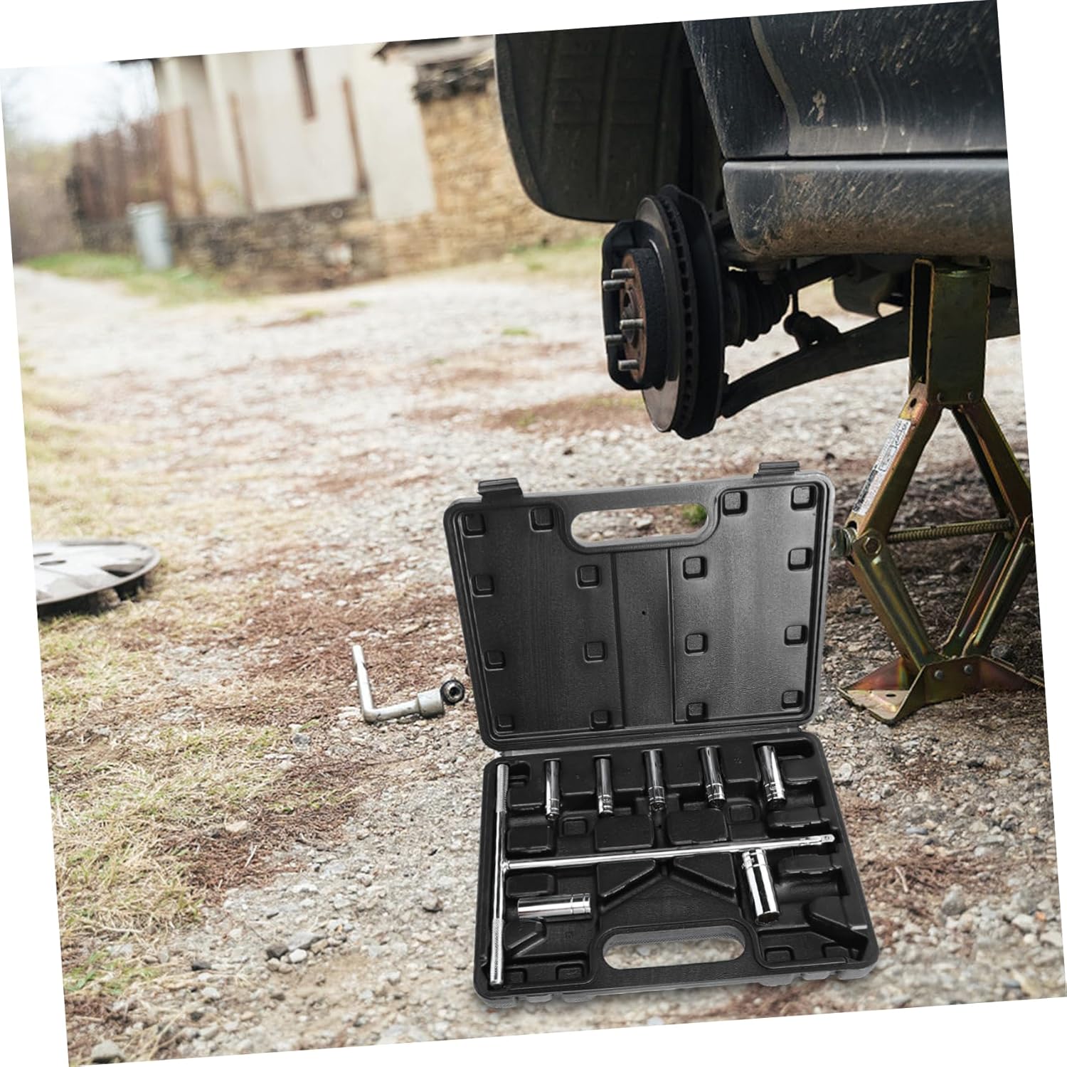 TEHAUX 1 Set t Handle Metric Socket Wrench Set 9pc Spanner Tool Chrome Vanadium Steel Smooth Surface