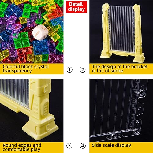 Miniatura 4 de Rompecabezas de bloques transparentes, rompecabezas de cerebro, juguete Tangram, rompecabezas de inteligencia, colorido juego de bloques rusos en
