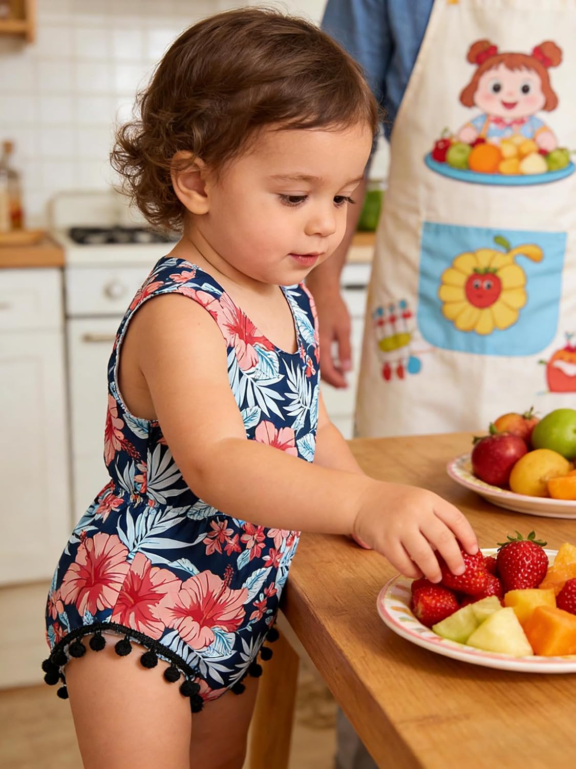 Leapparel Baby Girl Clothes 0-24 Months Floral Sleeveless Newborn Romper Jumpsuit Outfit Set with Headband - Image 2