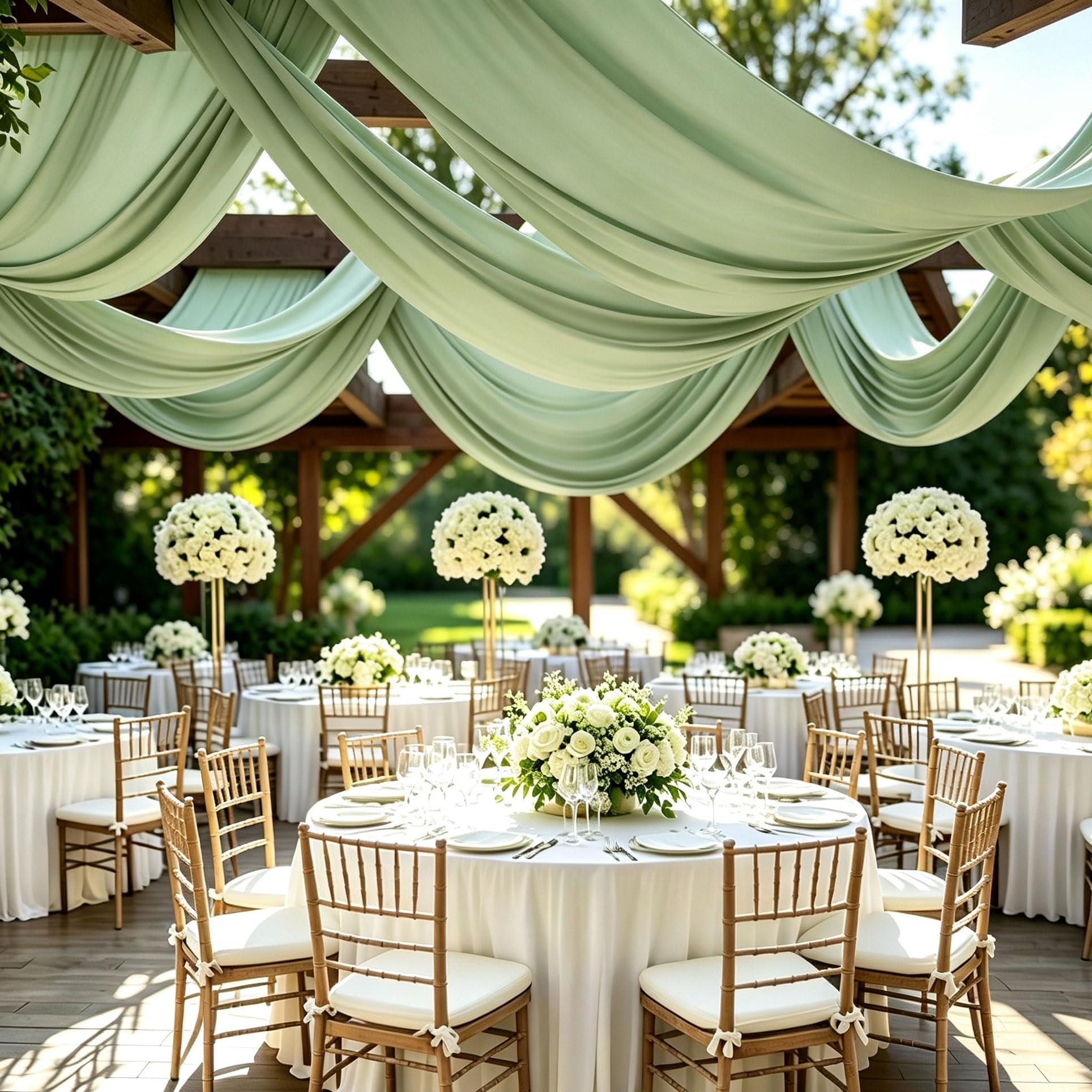 2 Paneles de Paño para Techo 150x600cm para Bodas y Fiestas