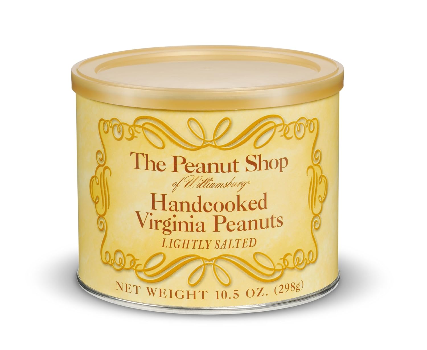 The Peanut Shop of Williamsburg Handcooked Lightly Salted Virginia Peanuts, 10.5-Ounce Tins (Pack of 3)