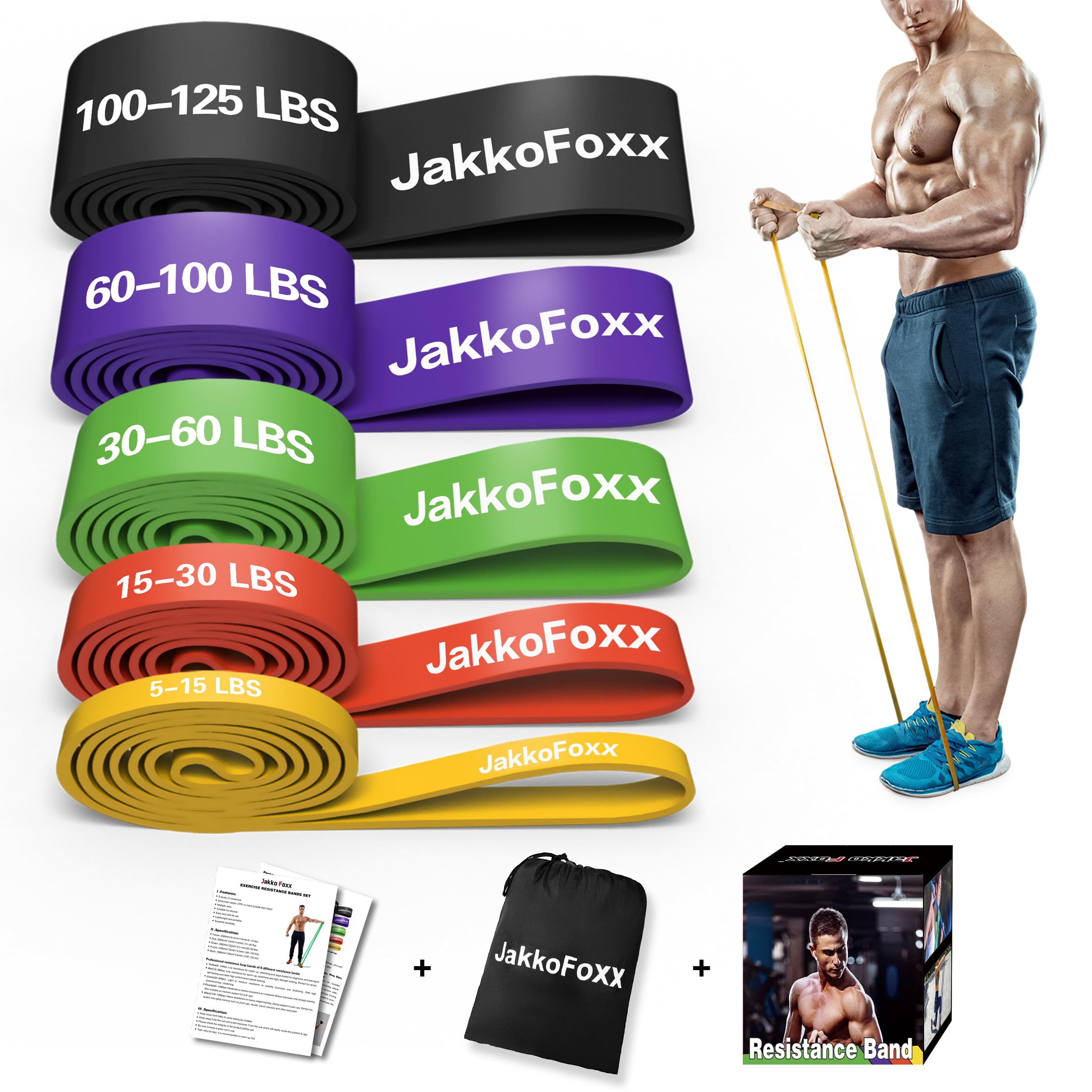 Resistance Bands,Pull Up Bands,Stretching Assist Bands Set for Men & WomenPortable Exercise, Muscle Training,Physical Therapy,Exercise Workout Bands for Working Out