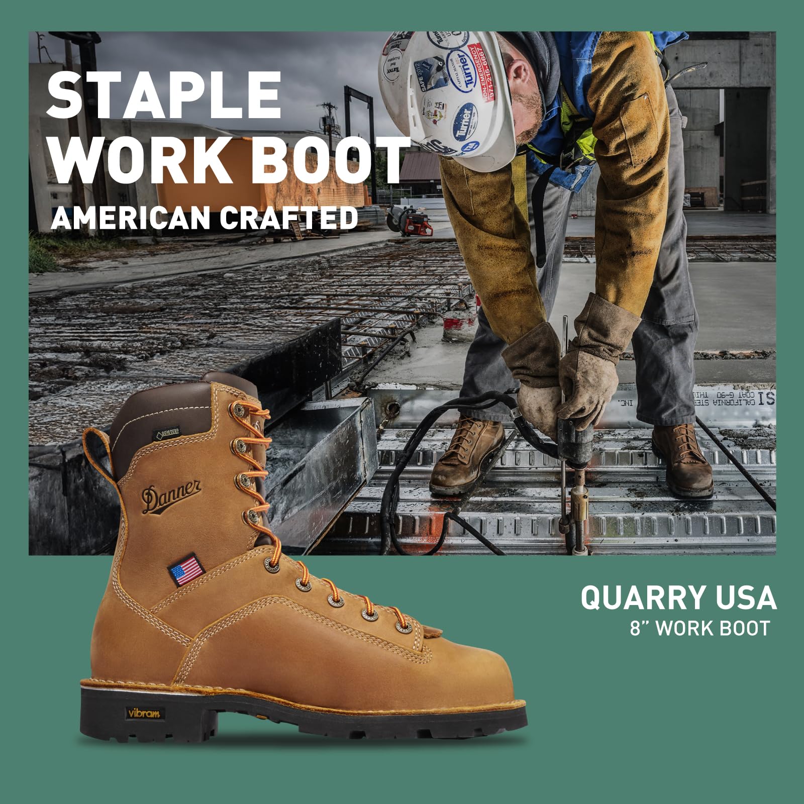 Danner Quarry USA czarne buty robocze - 20 cm