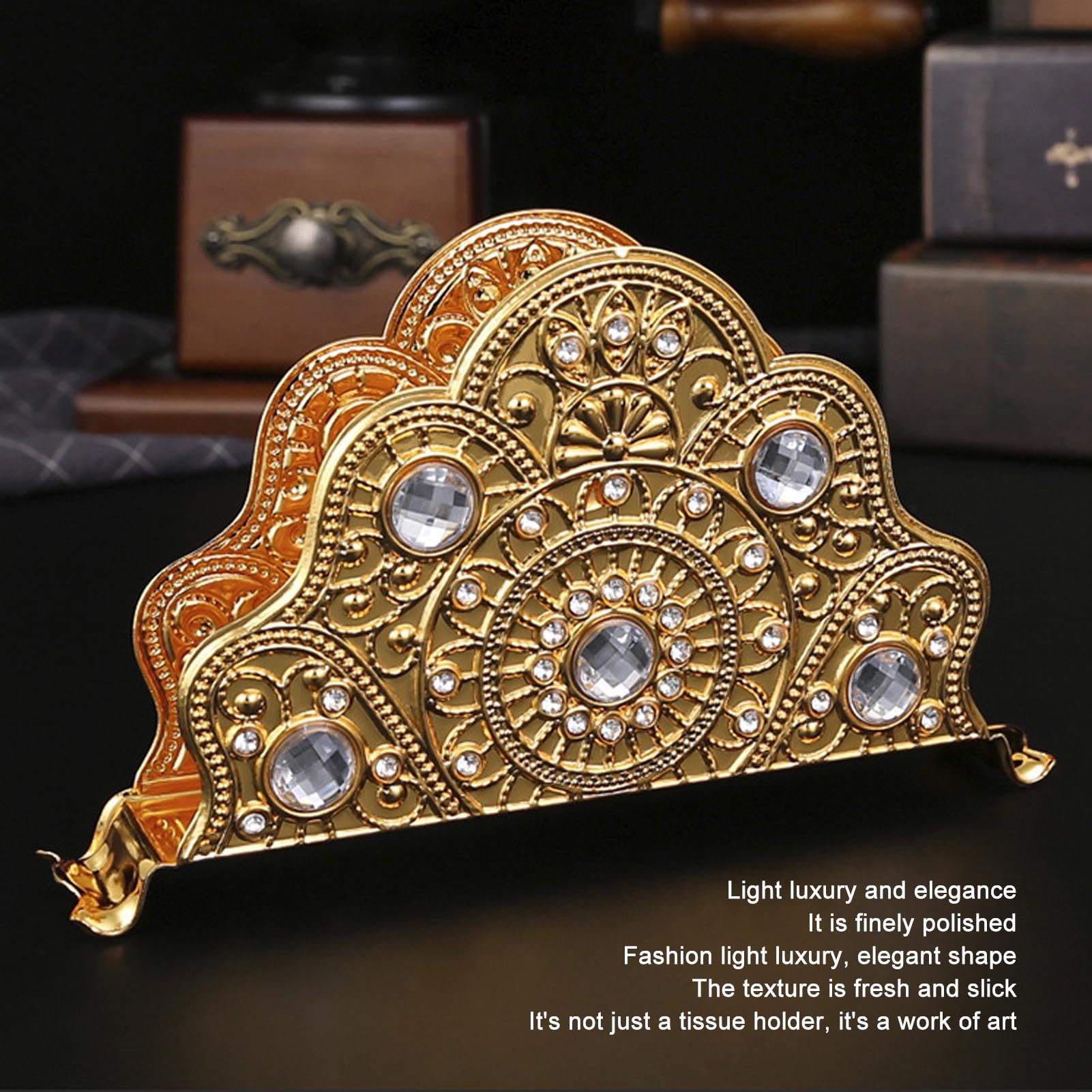 Alipis Serviettenhalter Vintage - Goldener Tischorganizer Für Esszimmer