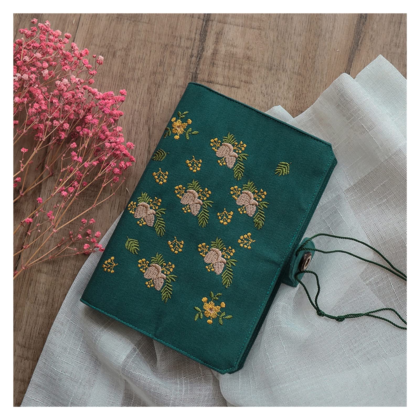 A5 Cute Cloth Dotted 6 Holes Spiral Ring Binder Notebook Szkoła Biuro Artykuły papiernicze Puste Linie Siatka Kropki Planner (B Siatka)