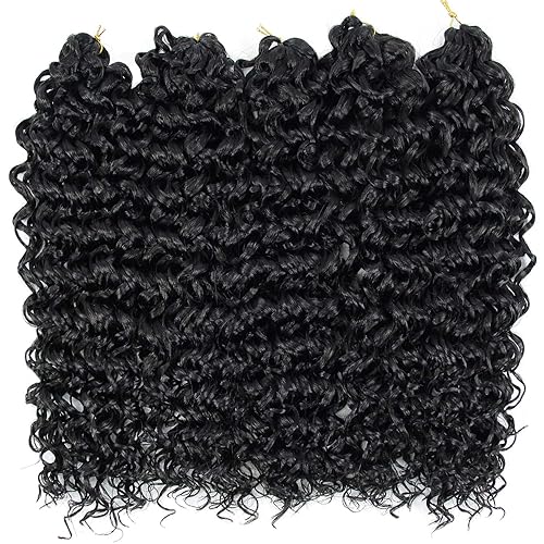 Miniatura 4 de GoGo Curl Crochet Hair 24 pulgadas onda de agua pelo de ganchillo negro natural sintético bohemio trenzado ondulado profundo extensiones de cabello