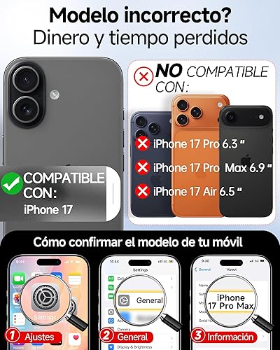Miniatura 23 de LeYi Funda para iPhone XR: con protector de pantalla X2 + 2 funda para cámara [compatible con MagSafe] Funda protectora magnética i iphoneXR, Negro
