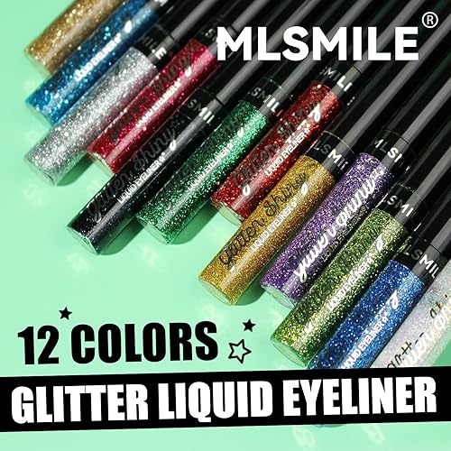 Miniatura 2 de Delineador de ojos con purpurina azul cielo, delineador líquido impermeable de larga duración, lápiz labial, rímel, a prueba de manchas, de secado