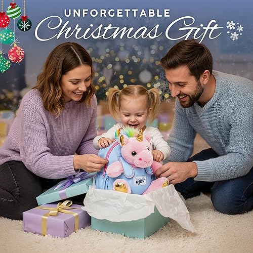 Miniatura 382 de Naturally KIDS - Juguetes de unicornio para niños y niñas de 2 a 3 años, regalos de cumpleaños, mochila de unicornio para niños pequeños 03 Unicornio