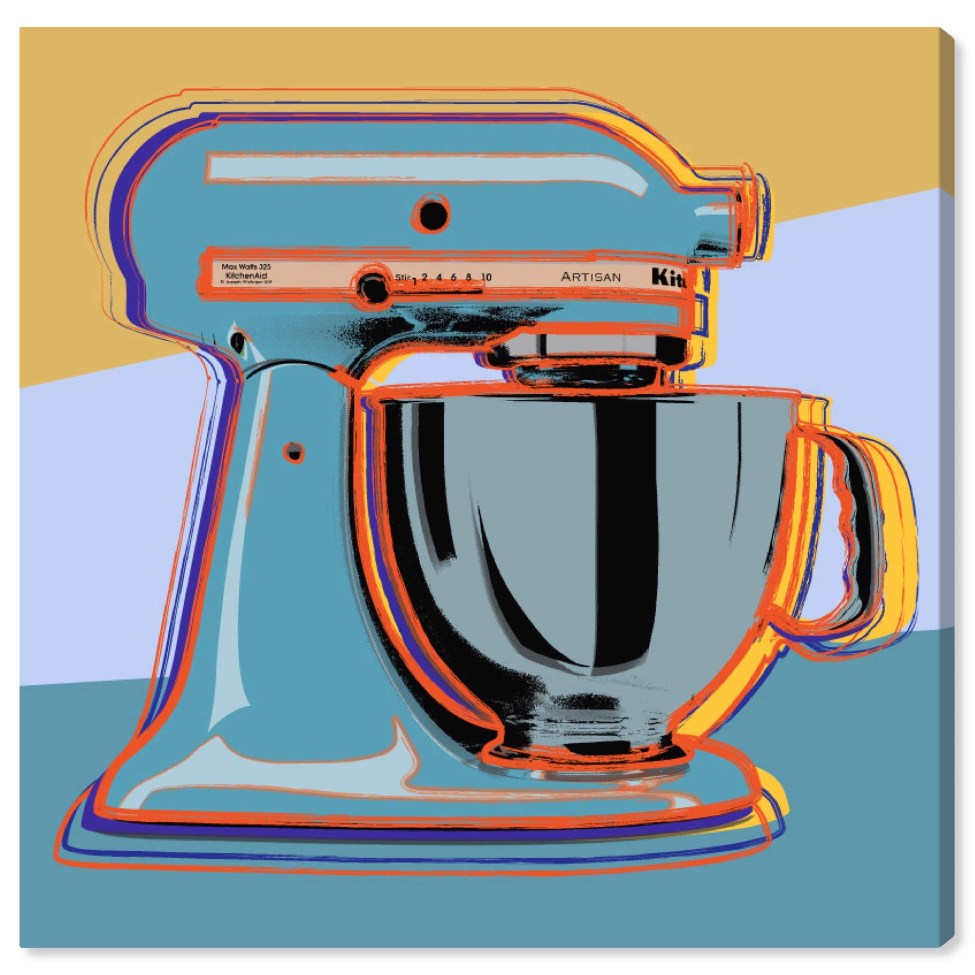 Wynwood StudioFood and Cuisine Wall Art Canvas Prints 'Classic Blender' Baking Essentials Home Décor, 12" x 12", Blue, Purple