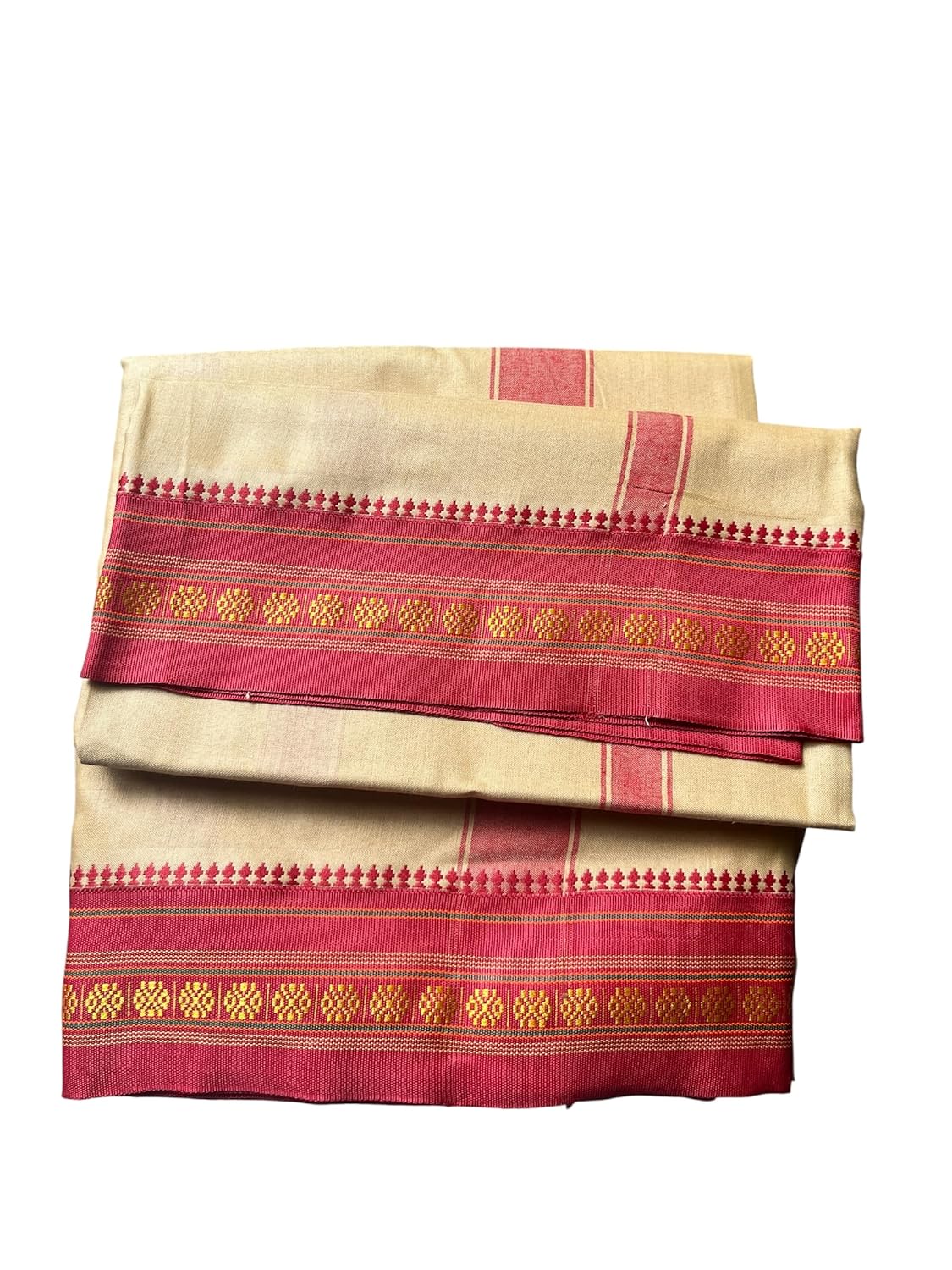 PURE PRAYER Men Cotton Silk Unstitched Dhoti Set | 4.5 Meter Dhoti with 2.25 Meter Angavastram (Veshti/Pancha/Mundu) | Tra... - Review, Price and Buying Guide