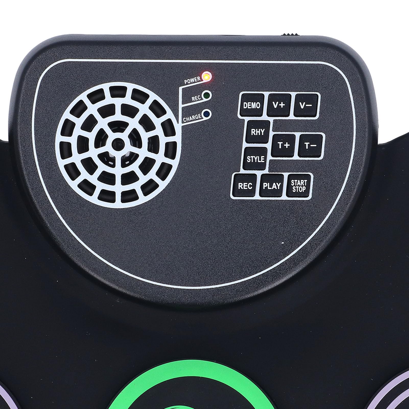 Batería Electrónica Enrollable, 7 Pads con Altavoz Incorporado y Grabación, Kit Portátil Recargable para Auriculares, for Práctica en Casa, Músicos Principiantes, Niños y Regalo Ideal