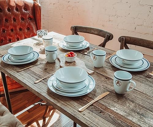 Miniatura 2 de Star Trek: Picard 25th Century - Juego de vajilla de cerámica de 16 piezas, incluye platos de ensalada, cuencos, tazas