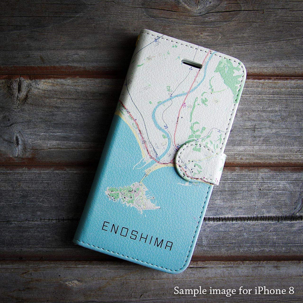 Amazon.co.jp: 【豊橋】地図柄iPhoneケース（手帳タイプ）ナチュラル