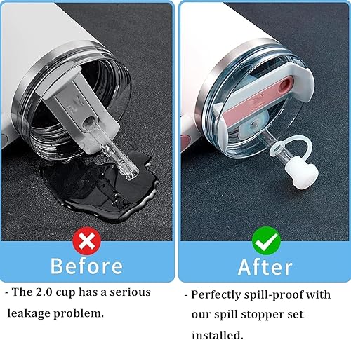 Miniatura 17 de Stanley - Paquete de 6 fundas para popotes, compatibles con vasos de 40 onzas, puntas de popote de silicona reutilizables a prueba de polvo, cactus