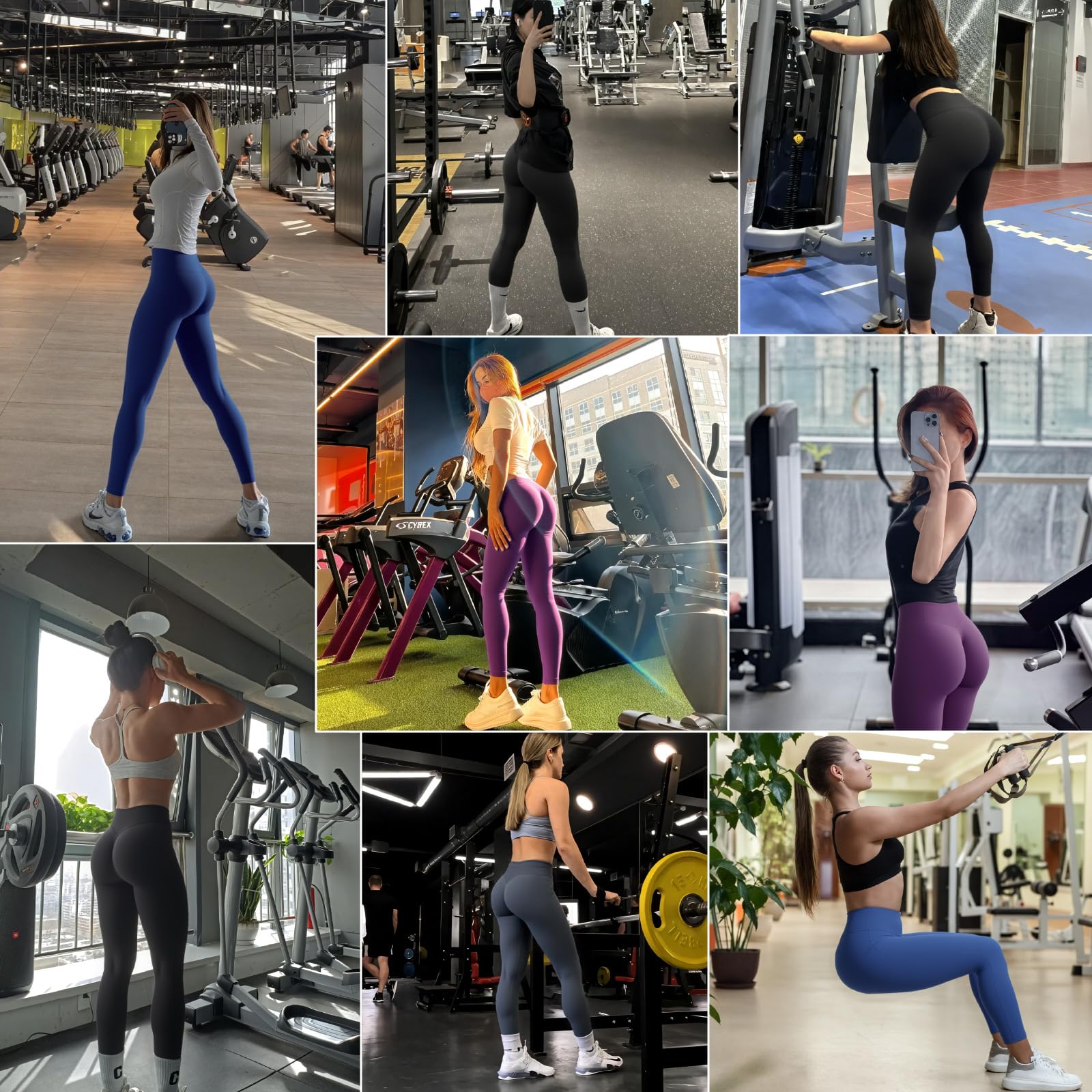 Nlieanuc Leggins Sportivi Donna Push Up - Vita Media Scrunch Pantaloni Anticellulite Pantacollant Fitness Abbigliamento Palestra Yoga