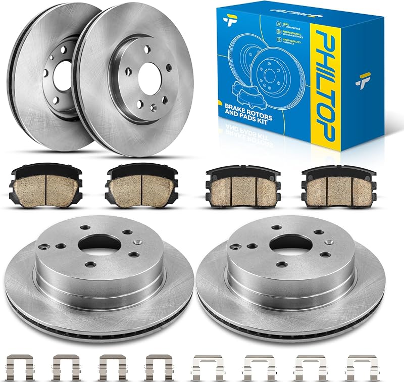 Kit de freios PHILTOP com discos e pastilhas para Chevrolet Equinox e GMC Terrain – 12 peças