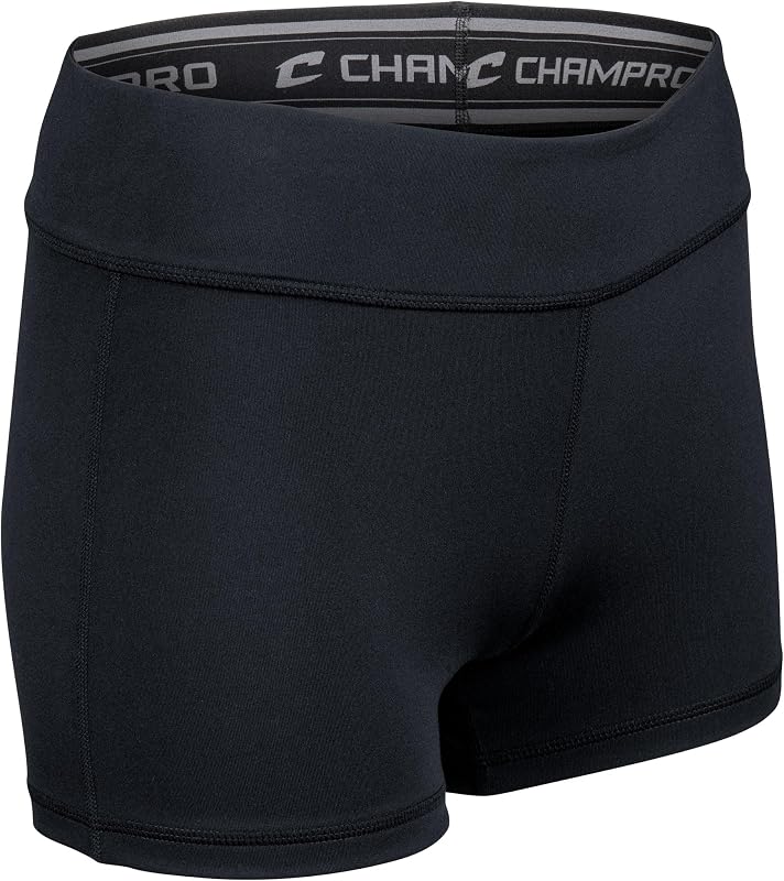 Pantalones cortos de voleibol de compresión Match para niña, entrepierna de 3"