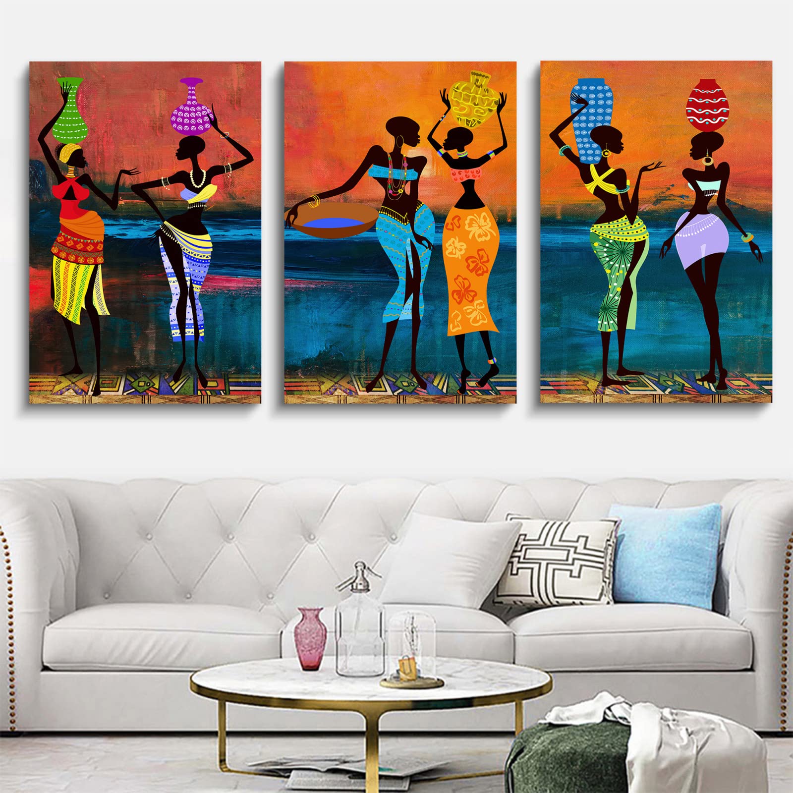 Afrikanische Wandkunst 'Schwarze Schönheit' – Leinwand-Druck 30,5x45,7 Cm, Ungerahmt Für Wohnzimmer & Schlafzimmer