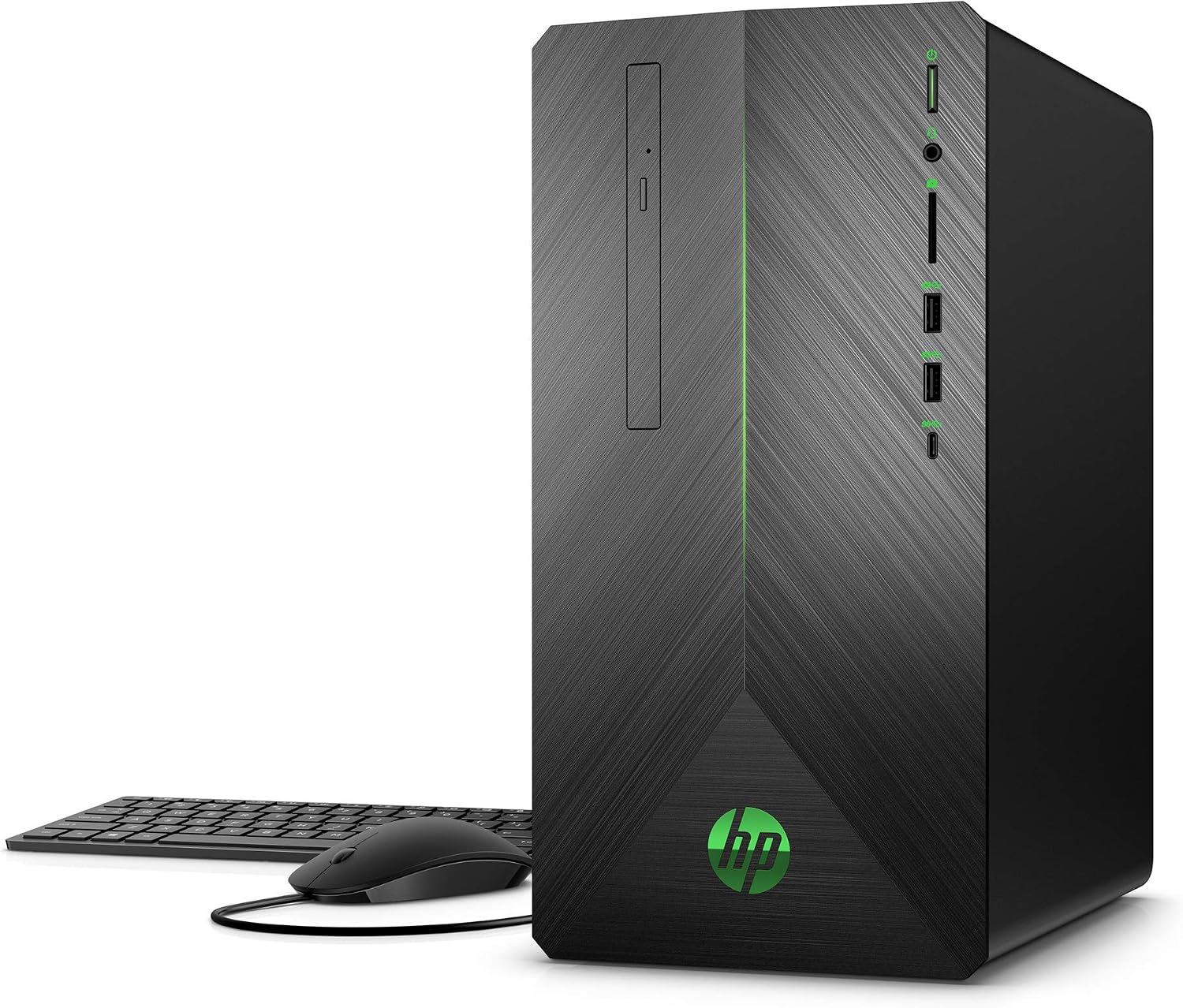 HP Pavilion Gaming PC Desktop Computer, AMD Ryzen 5 2400G, AMD Radeon RX 580, 8GB RAM, 1TB hard drive, Windows 10 (690-0020, Black)