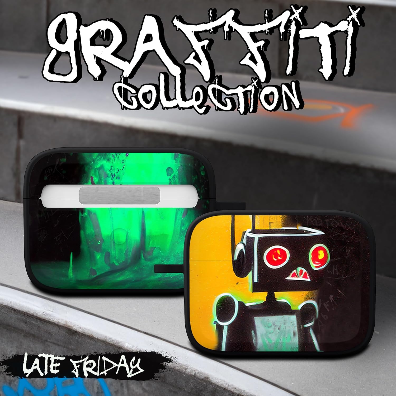 Affinity Bands Graffiti Collection HDX Case Cover Compatible with Apple AirPods Pro 1 & 2 (Late Friday)