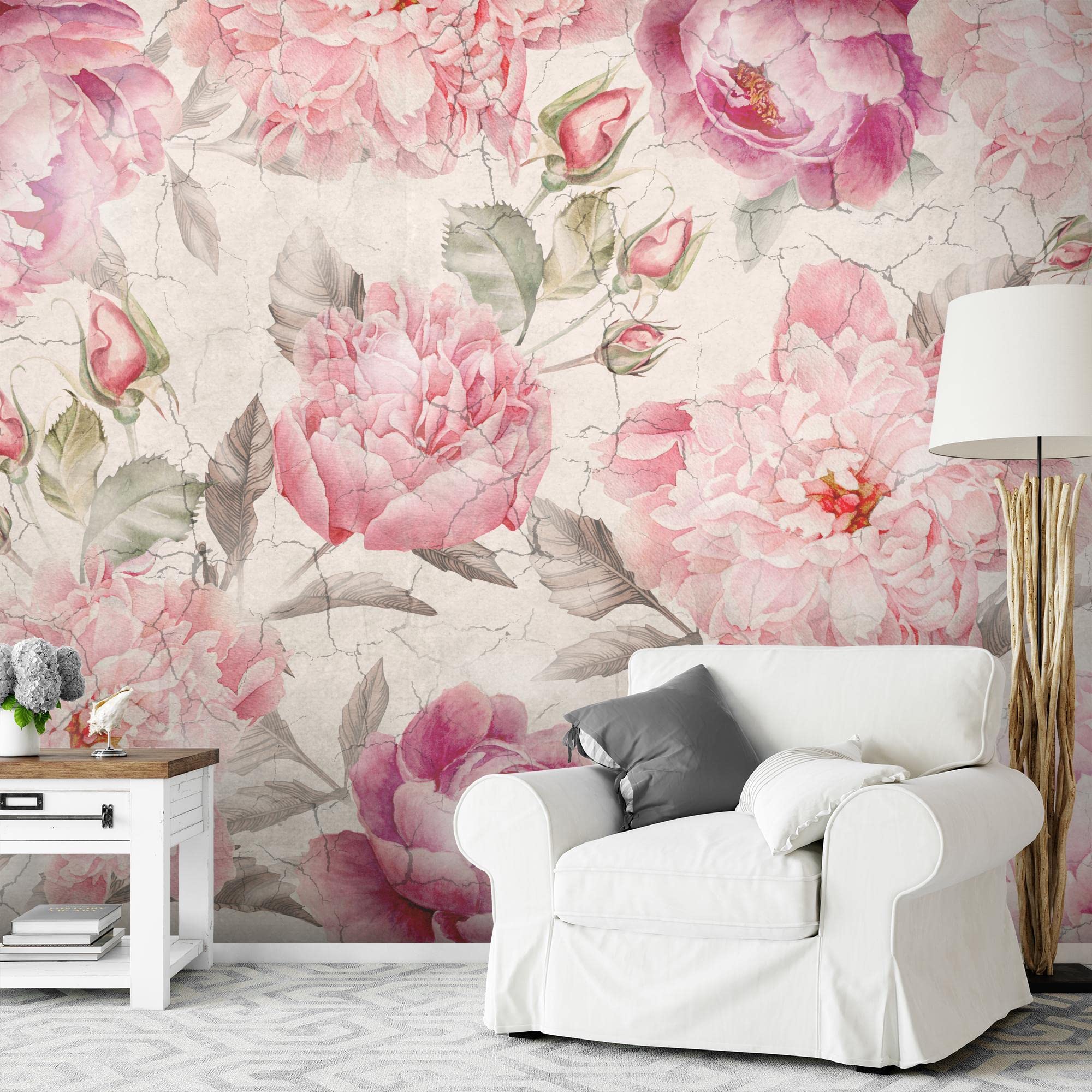 Fotobehang Bloemen 396 x 280 cm - Vliesbehang Woonkamer Slaapkamer Kantoor Hal Decoratie Muurschilderingen XXL Moderne Wanddecoratie - 100% MADE IN GERMANY - Runa Behang - 9392012a