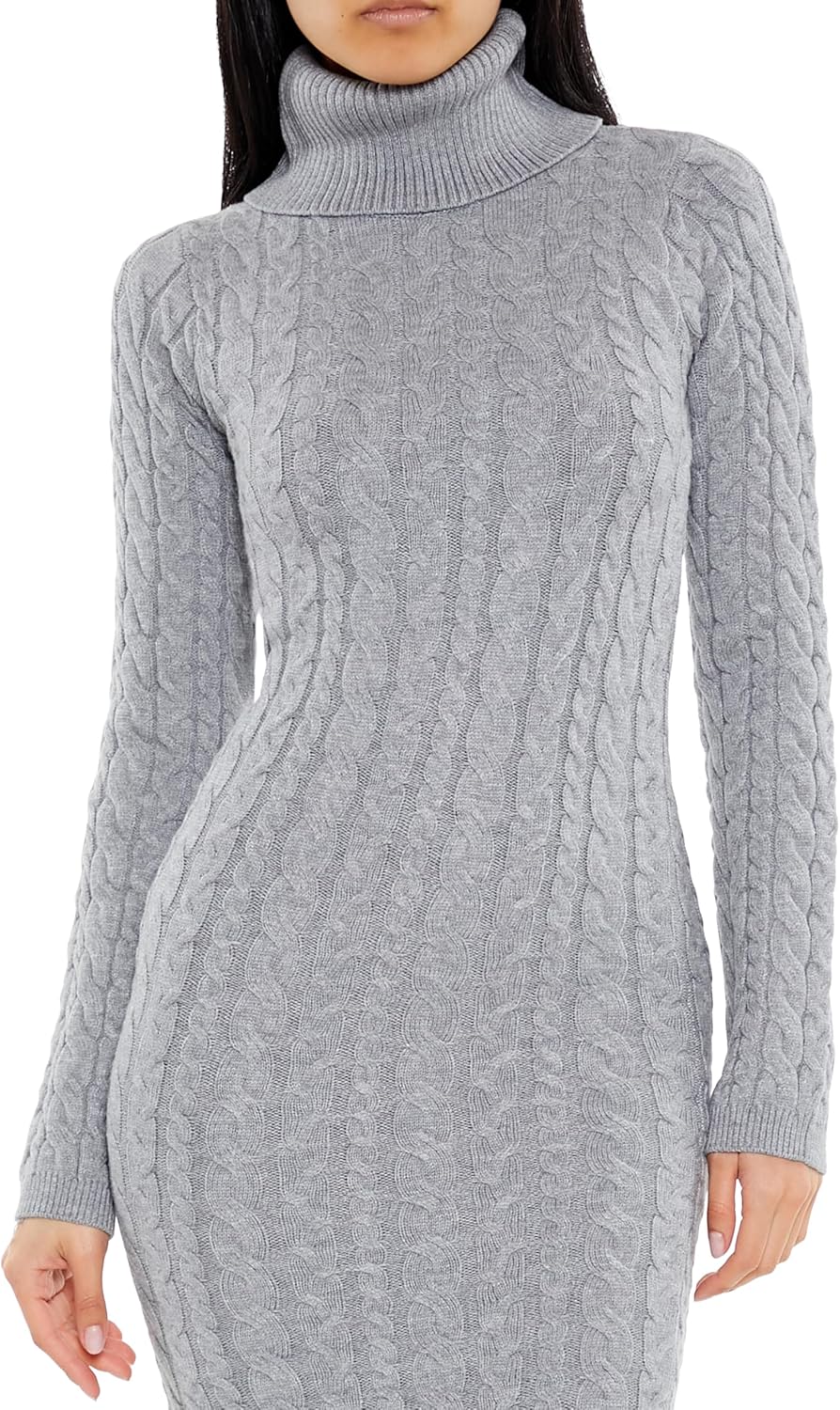 Forever 21 Womens Cable Knit Midi Sweater Dress - Image 5