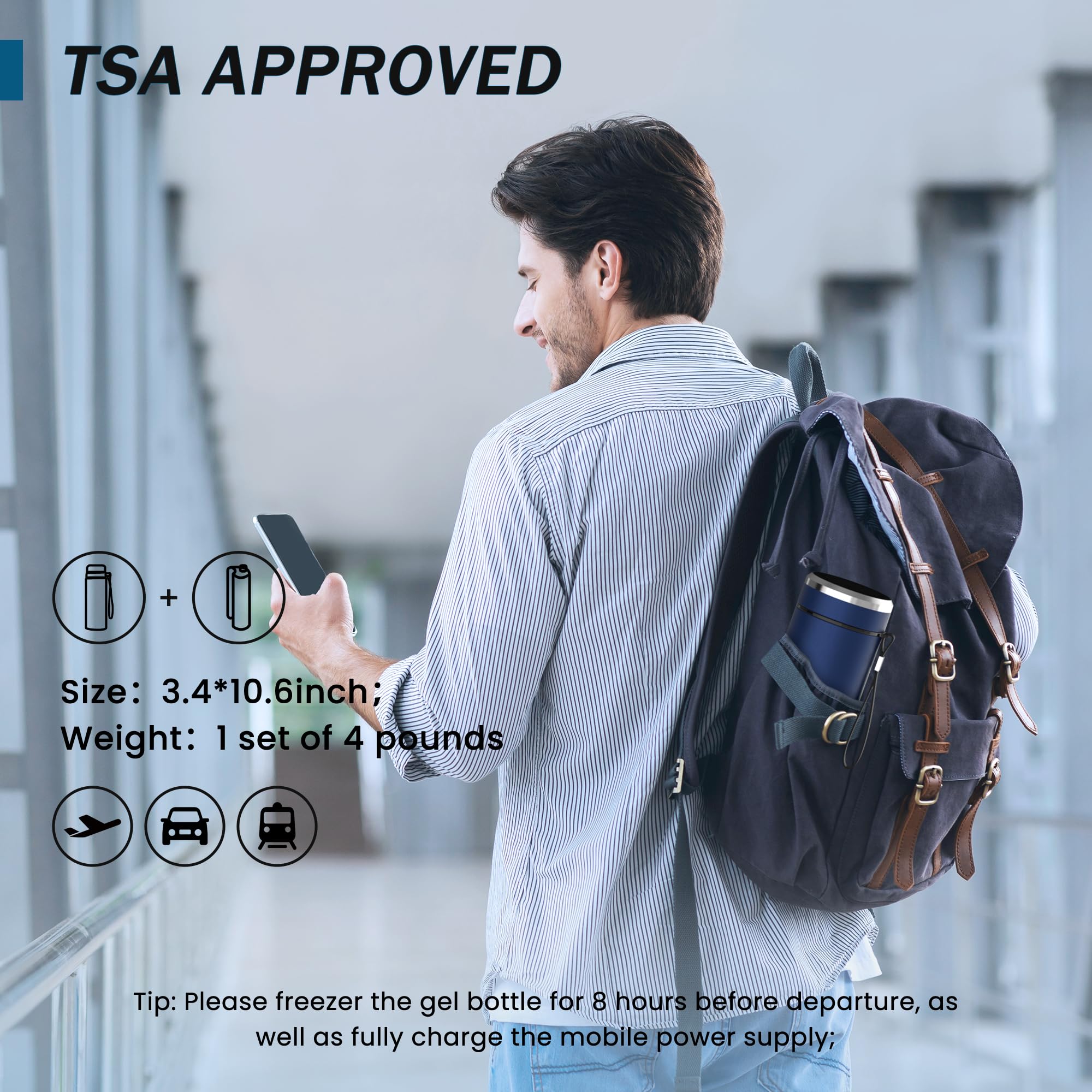 Estuche de viaje para enfriador de insulina, aprobado por la TSA, refrigeración de 48 horas para 3-7 bolígrafos, enfriador de medicamentos para viajes, pantalla digital de temperatura para