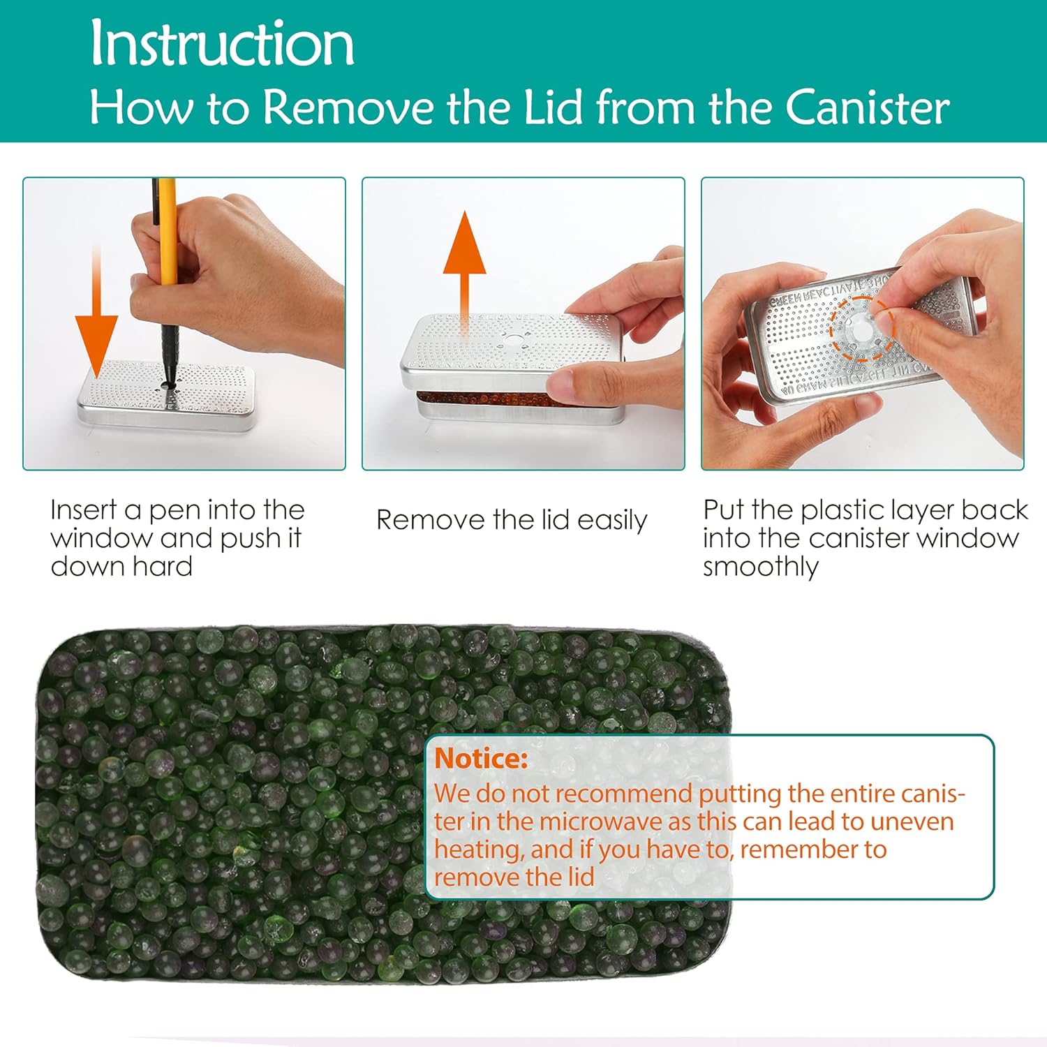 4 Packs 40Gram Indicating Silica Gel Desiccant Canister (Orange to Dark Green), Reusable Dehumidifier Desiccant, Moisture Absorbing, No Cobalt II Chloride: Industrial & Scientific