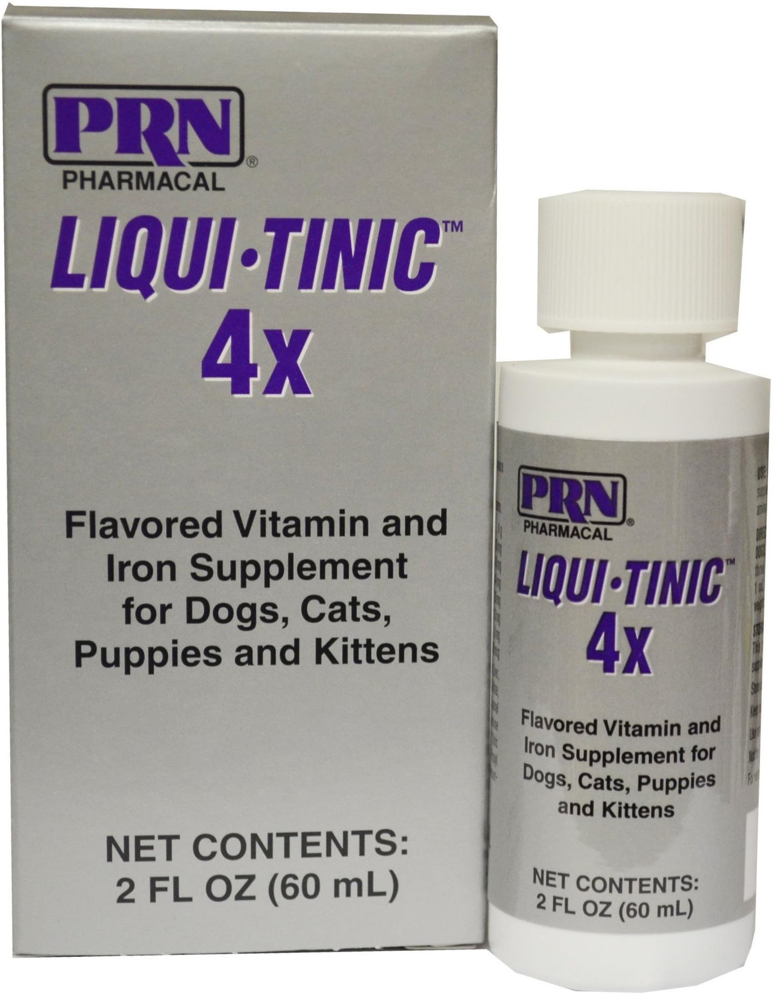 PRN Puppies 4X Vitamin & Iron Supplement Dogs Cats Puppies Kittens, 2oz