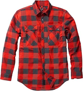 TRUEWERK Mens Tech Flannel - Durable Work Shirt with Snap Buttons