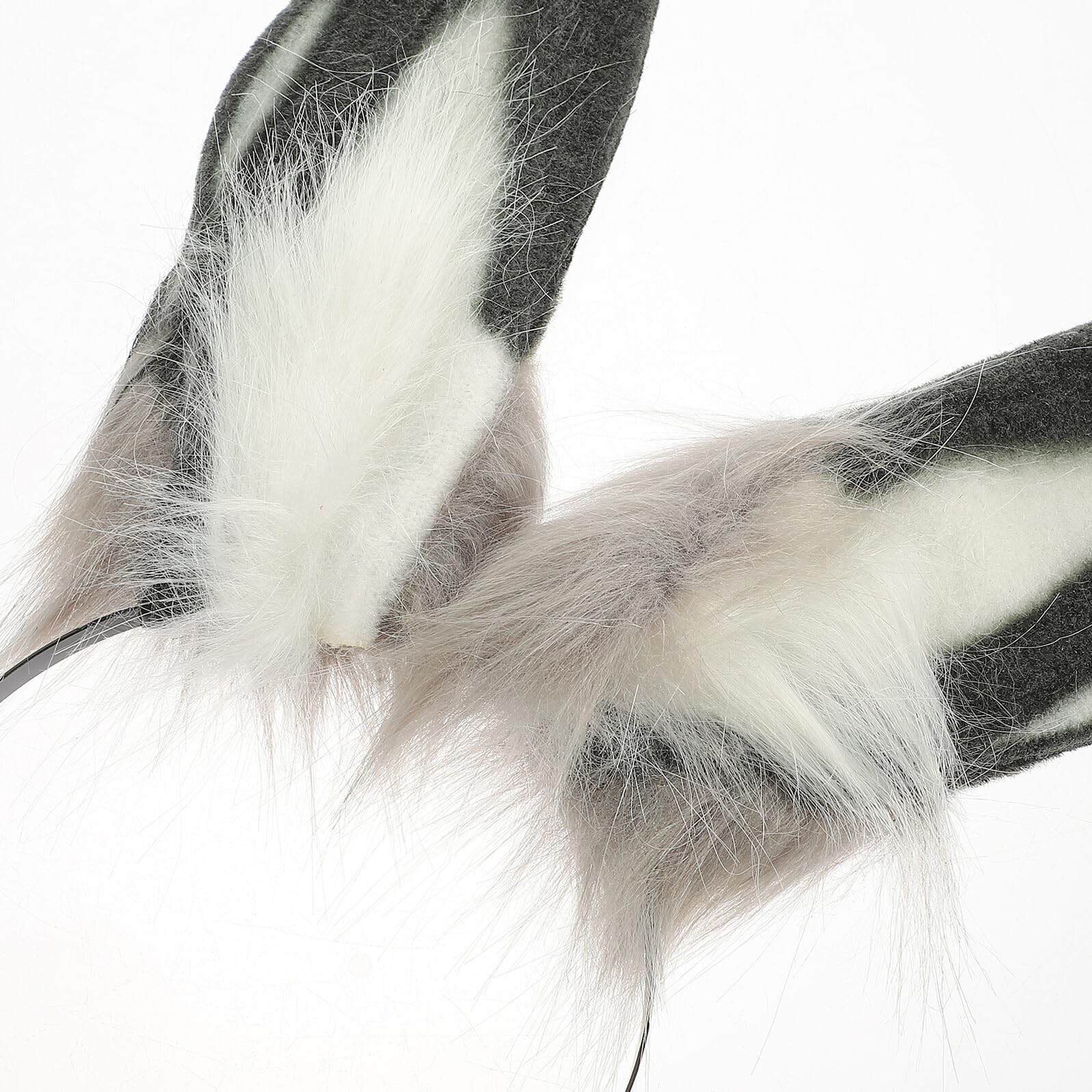 Serre-tête Oreilles Lapin Peluche Douce Bandeau Animalier Fluffy pour Cosplay Pâques Carnaval et Fête Adulte Fille