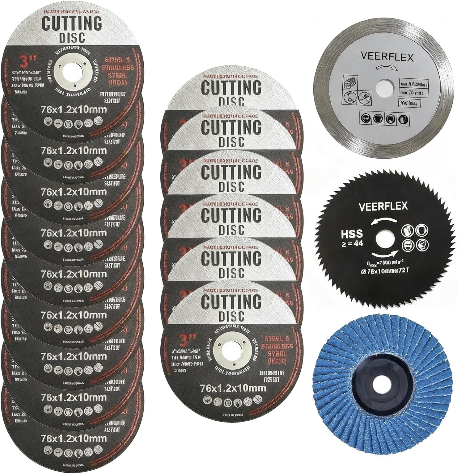 – Angle Grinder Discs, 18PCS 76mm Cutting Disc, Cutting Discs Mini Angle Grinder Cutting Discs for angle grinder Applicable to Metal Stone Wood Plastic Grinding