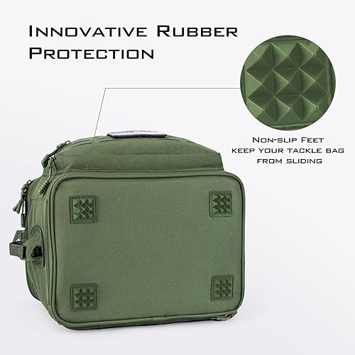 Miniatura 5 de KastKing - Bolsas para aparejos de pesca - Bolsas de pesca para agua salada y agua dulce - Resistente al agua, correa de hombro acolchada - Verde