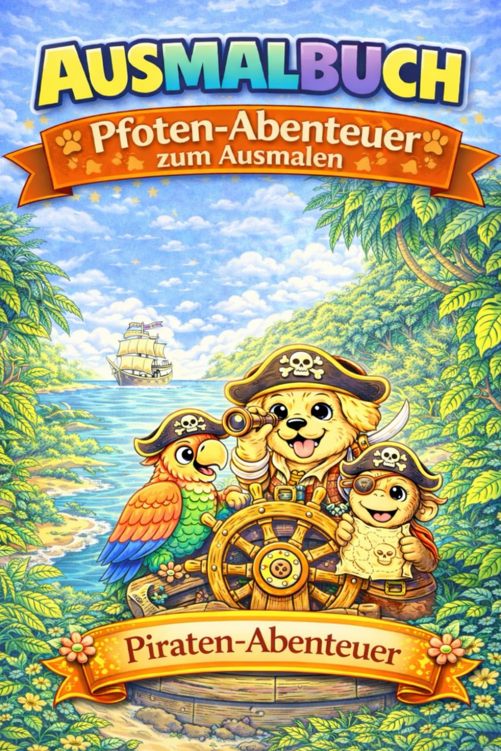 Pfoten-Abenteuer zum Ausmalen – Piraten-Abenteuer: 30 süße Motive zum Ausmalen - für junge und junggebliebene Piratenfans
