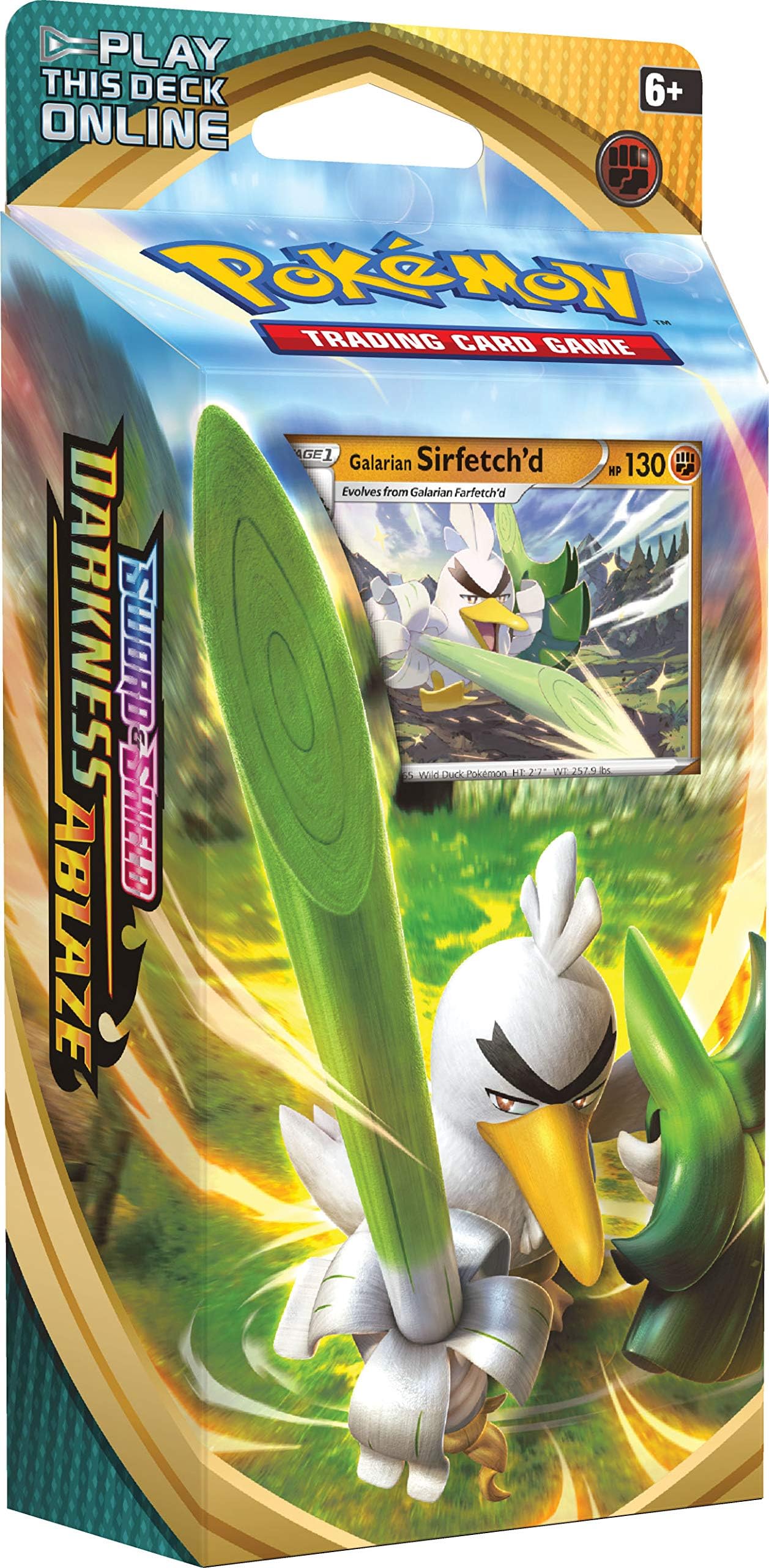 PokÃmon TCG: Sword & Shield Darkness Ablaze Theme Deck Featuring Galarian Sirfetch'd