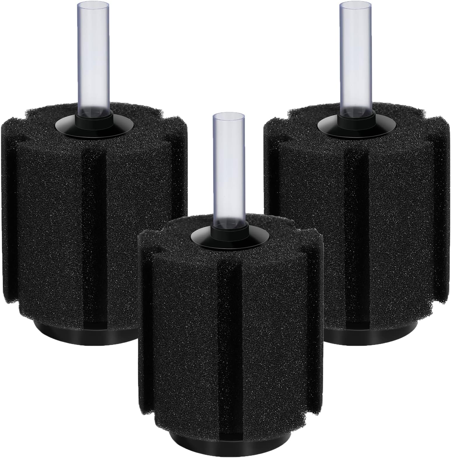 AQUANEAT Aquarium Bio Sponge Filter Breeding Fry Betta Shrimp Nano Fish Tank, 3pcs (Large up to 60Gal)