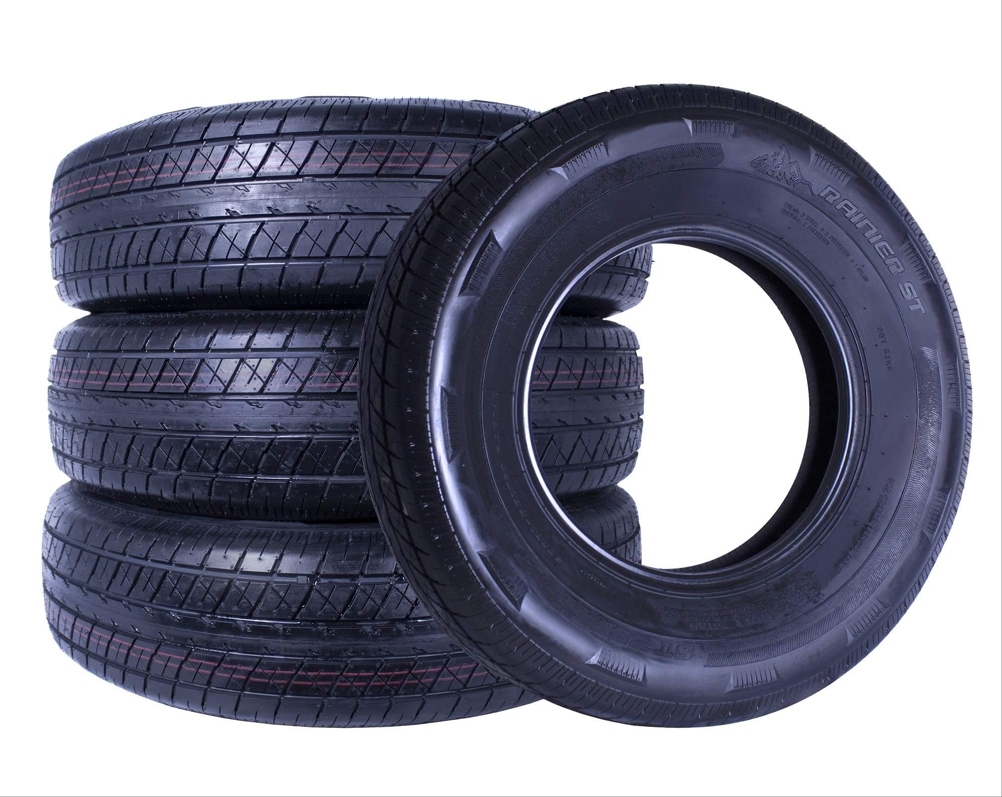Set of 4 (FOUR) Transeagle ST Radial II Premium Trailer Radial Tires-ST205/75R15 205/75/15 205/75-15 107/102L Load Range D LRD 8-Ply BSW Black Side Wall