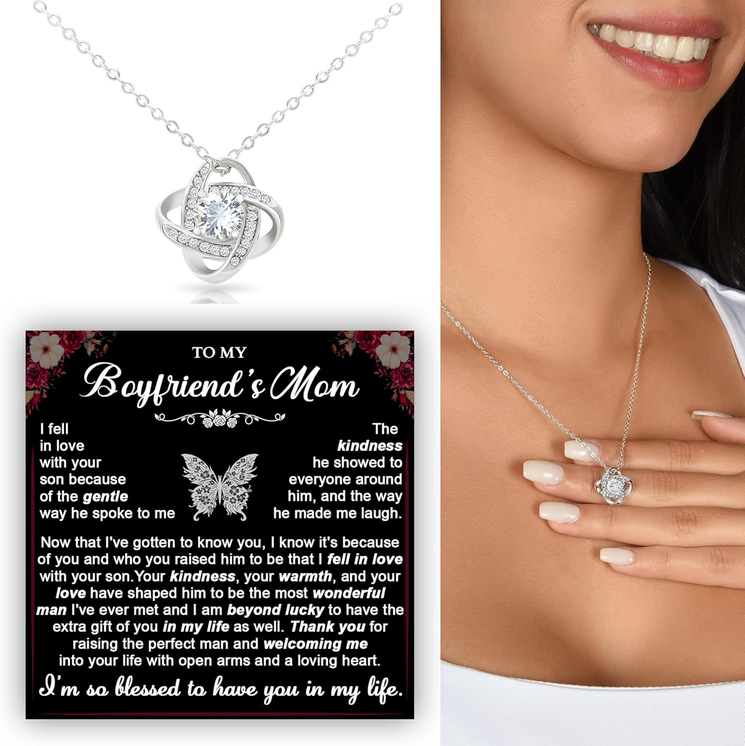 To My Boyfriend's Mom Necklace - Birthday Gift, Mom's Gift From Girlfriend - Image 6