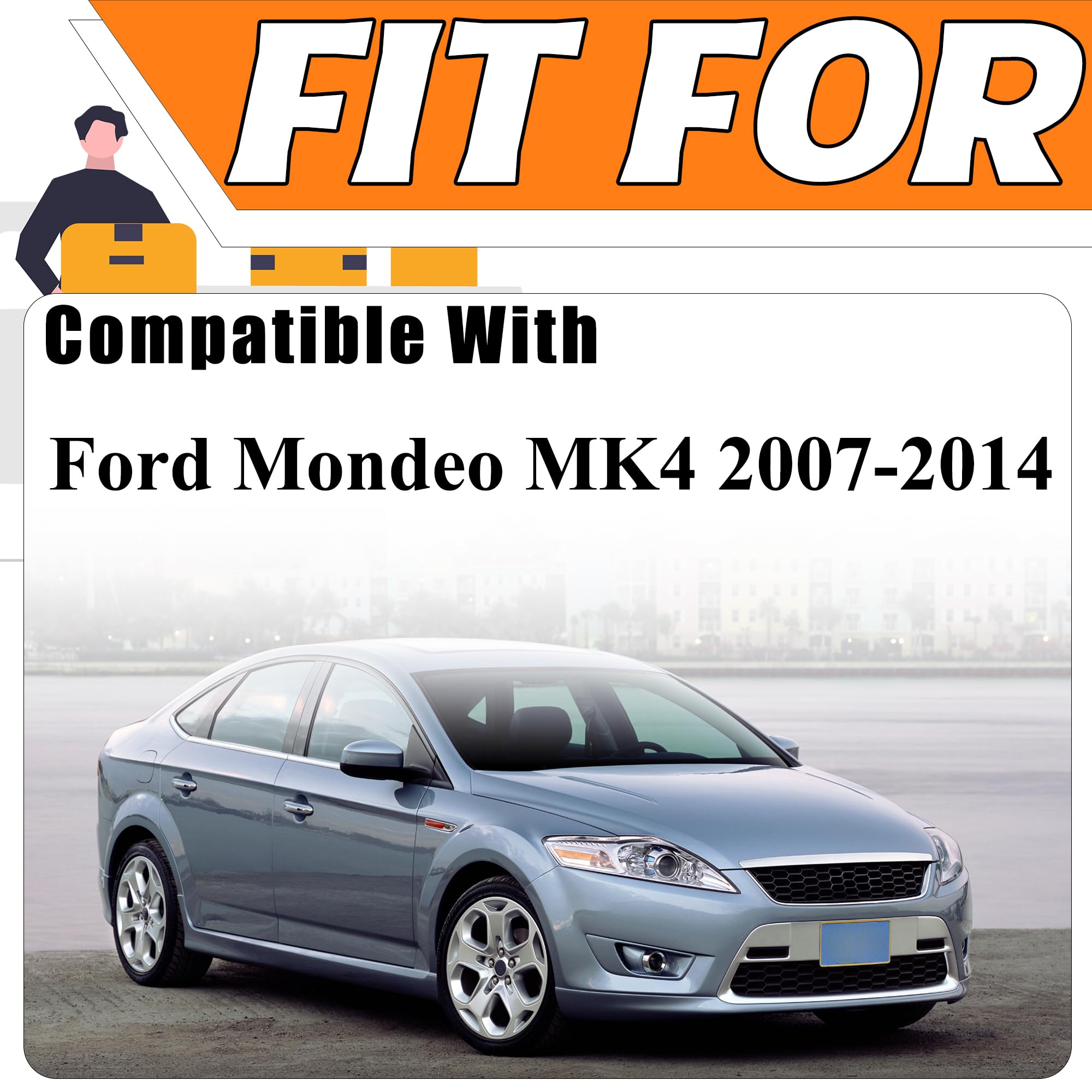 Serratura per cofano del cofano di ricambio compatibile con Ford Mondeo MK4 2007-2014, sostituire #1490198, 5S6Z-16716-AA, gruppo blocco blocco blocco cofano motore