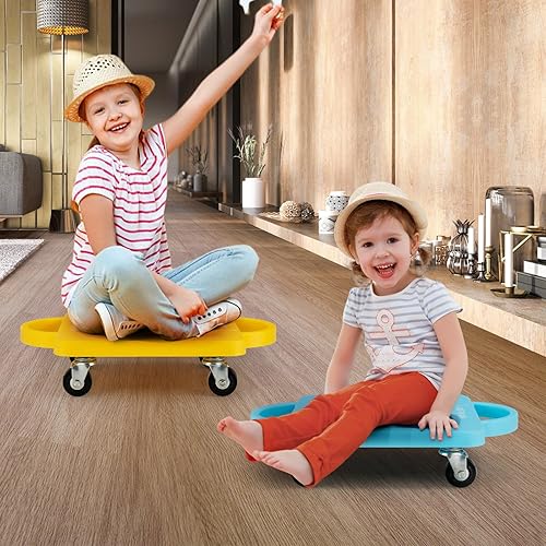 Miniatura 6 de HONEY JOY Patinete para niños con asas y ruedas que no se dañan, divertidos scooters deportivos, equipo de juego de gimnasio interior para niños,