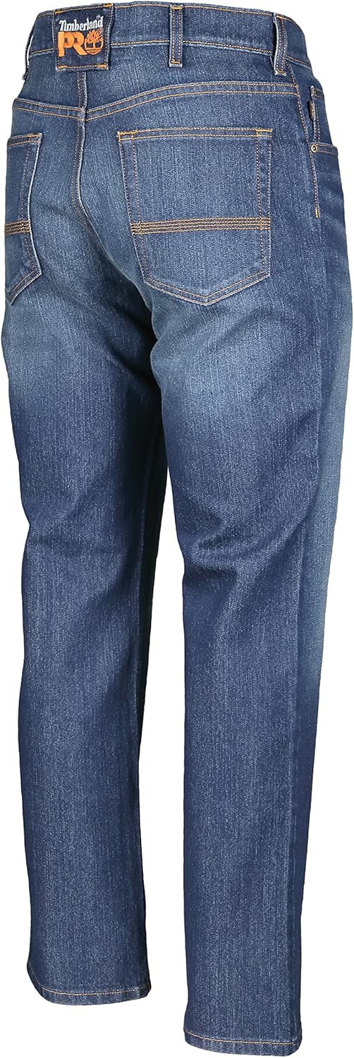 Timberland PRO Men's Ballast Straight Fit Flex 5 Pocket Jeans 30 Dark Wash With Sanding image 5 of 5 B09R42WXDZ