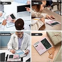 Vista 7 de Pink Scientific Calculators for Girls Students, 82 MS Foldable Cute Science Calculator with Notepad Middle and High School Supplies