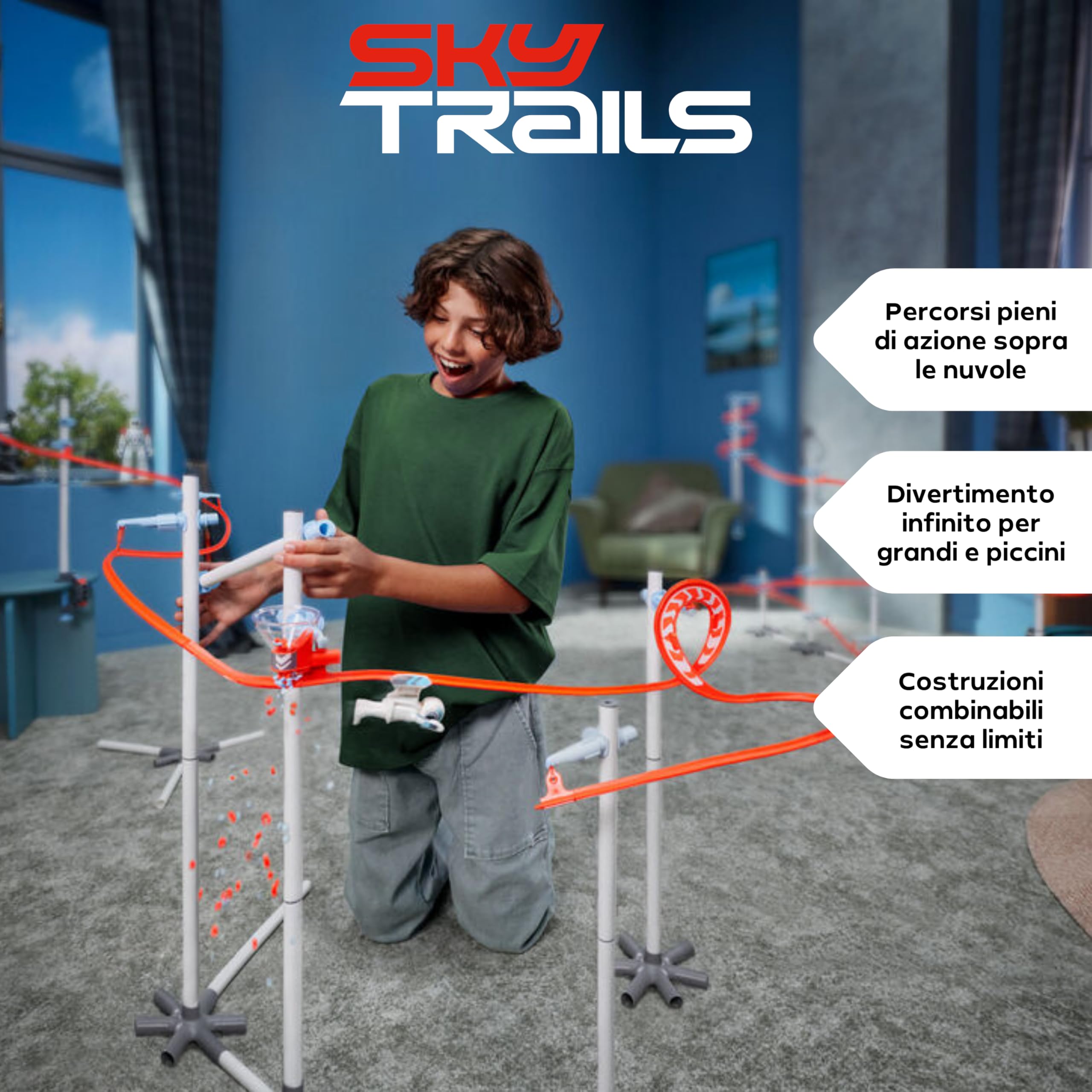 Sky Trails | Connection Pack | Pack di espansione e connessione per costruire | Crea nuove piste e avventure per il tuo mondo Accessori perfetti per bambini dai 7 anni in su | 71974