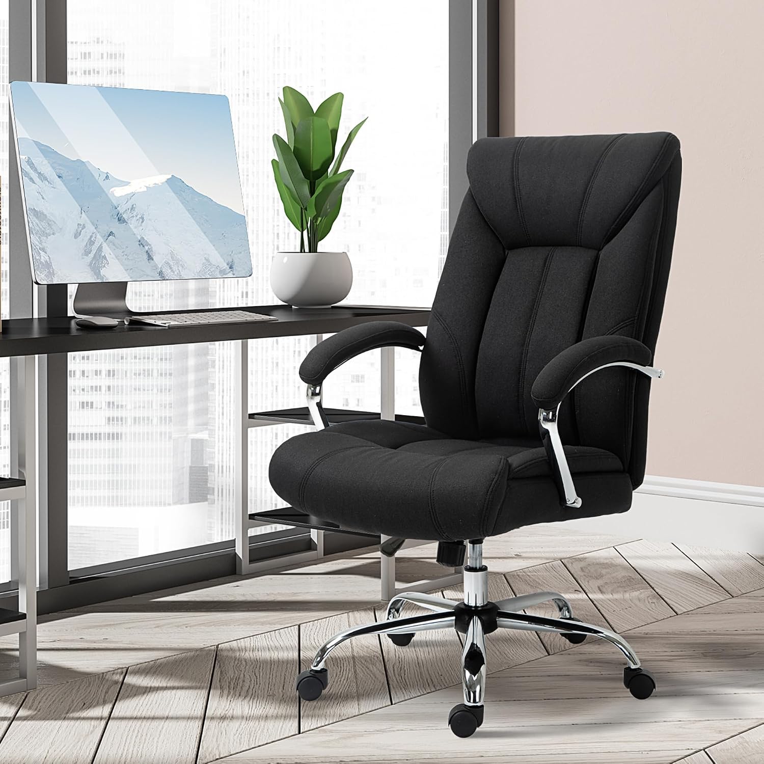 Vinsetto Ergonomic High-Back Office Chair assembled