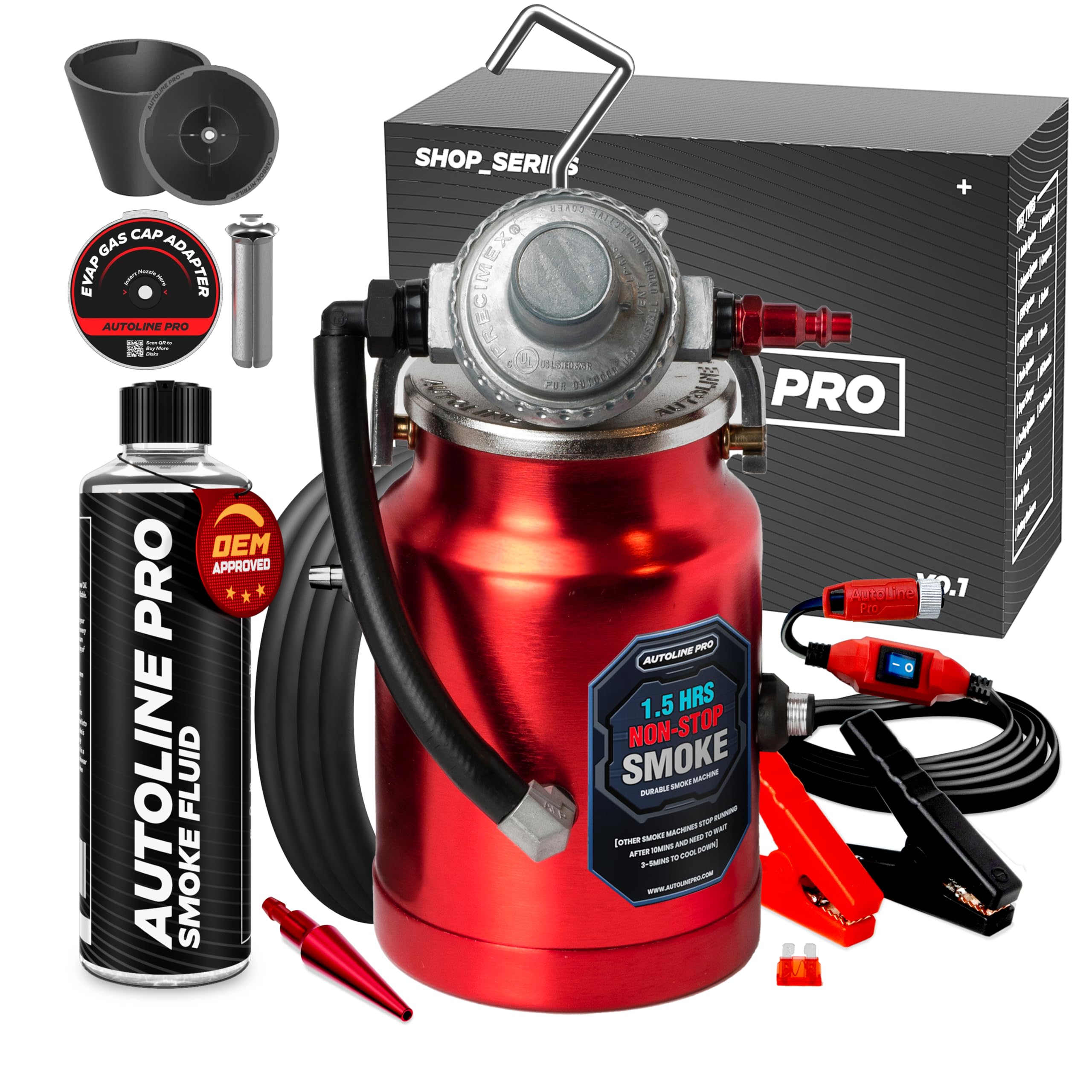 AutoLine Pro Shop Series Smoke Machine Kit +Cone &amp; Gas Cap - EVAP Tester