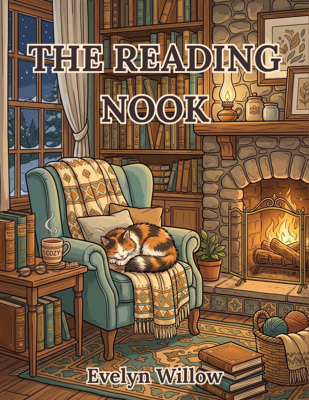 The Reading Nook: An Intricate Adult Coloring Book of Cozy Hygge Spaces and Hidden Cats for Anxiety Relief (The Cozy Vintage Interiors Series)