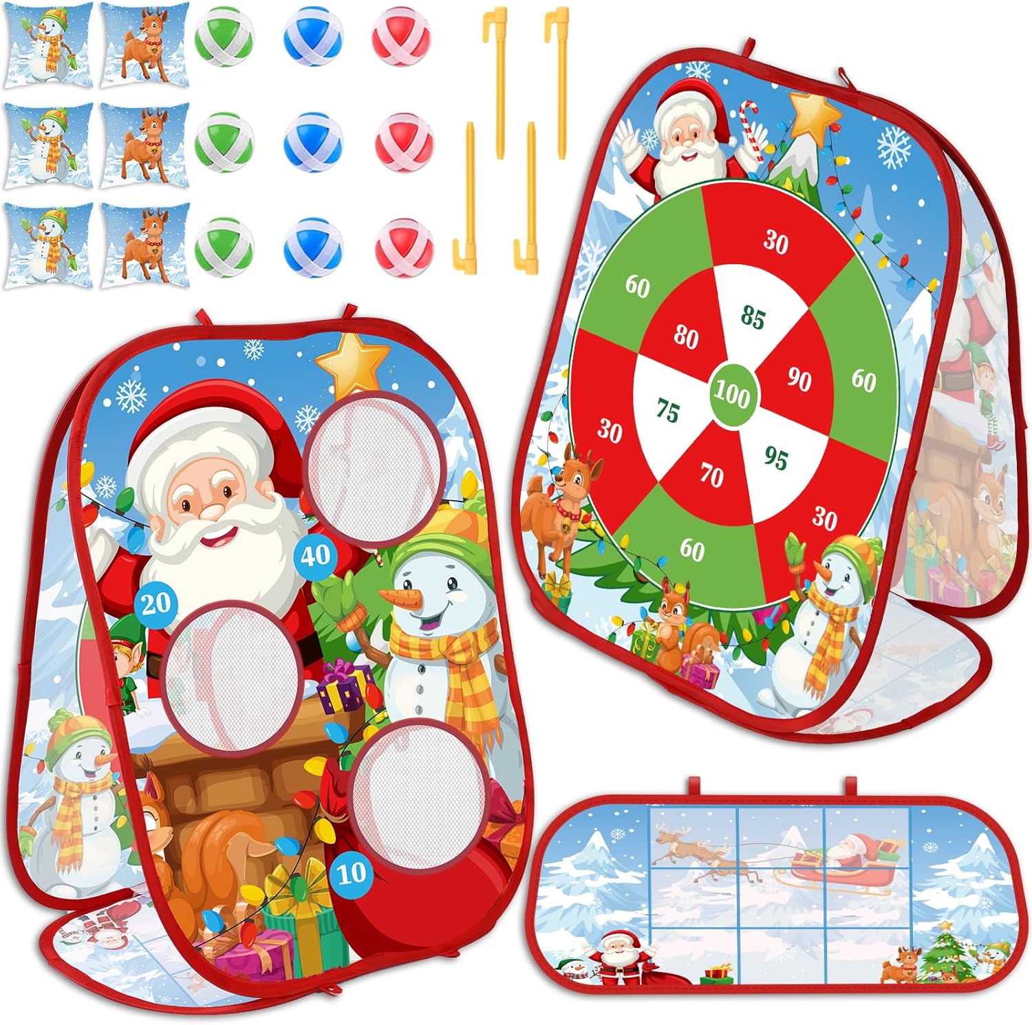 Christmas Party Games Christmas Bean Bags Toss Game Double